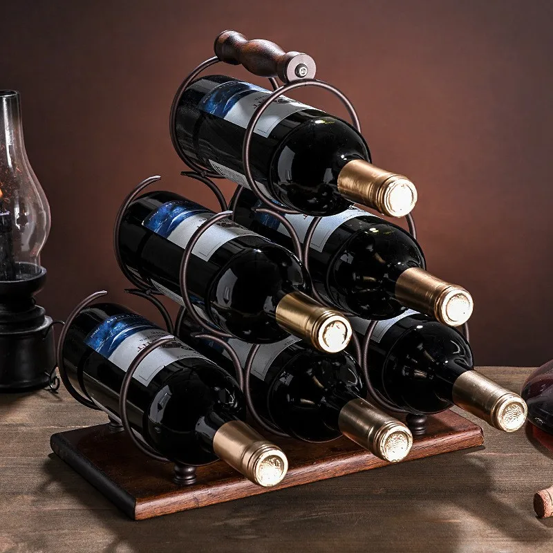 Home Bar Setup - الإبداعية النبيذ الأحمر الرف ديكور المنزل