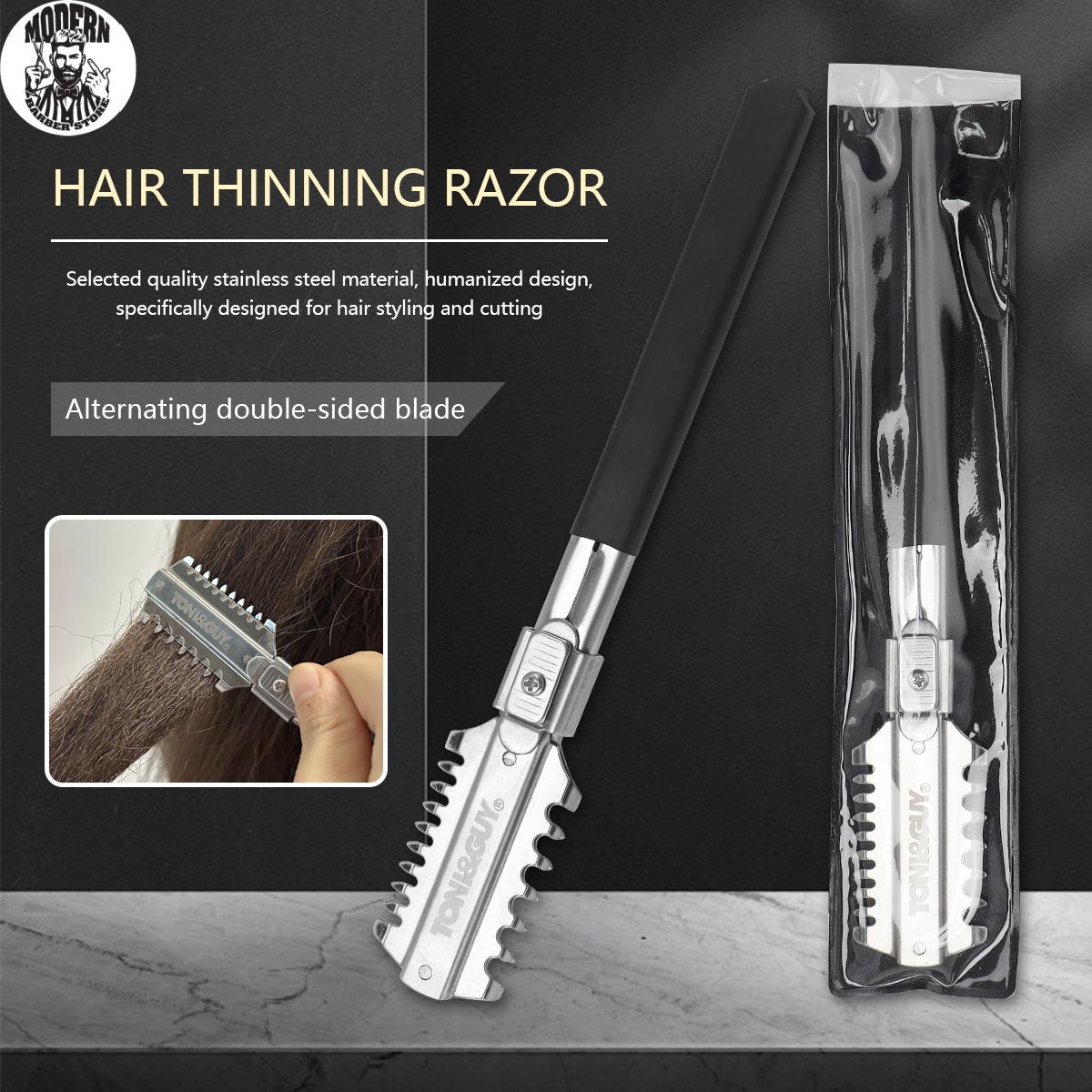 Home Barbershop - شفرات حلاقة مزدوجة الحواف للصالونات، أدوات