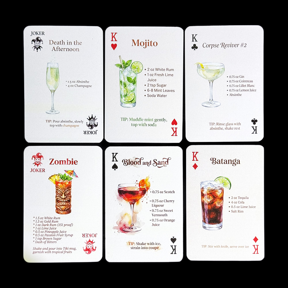 54 قطعة من بطاقات وصفات الكوكت - مراجعة Cocktail Recipe Book وسعره
