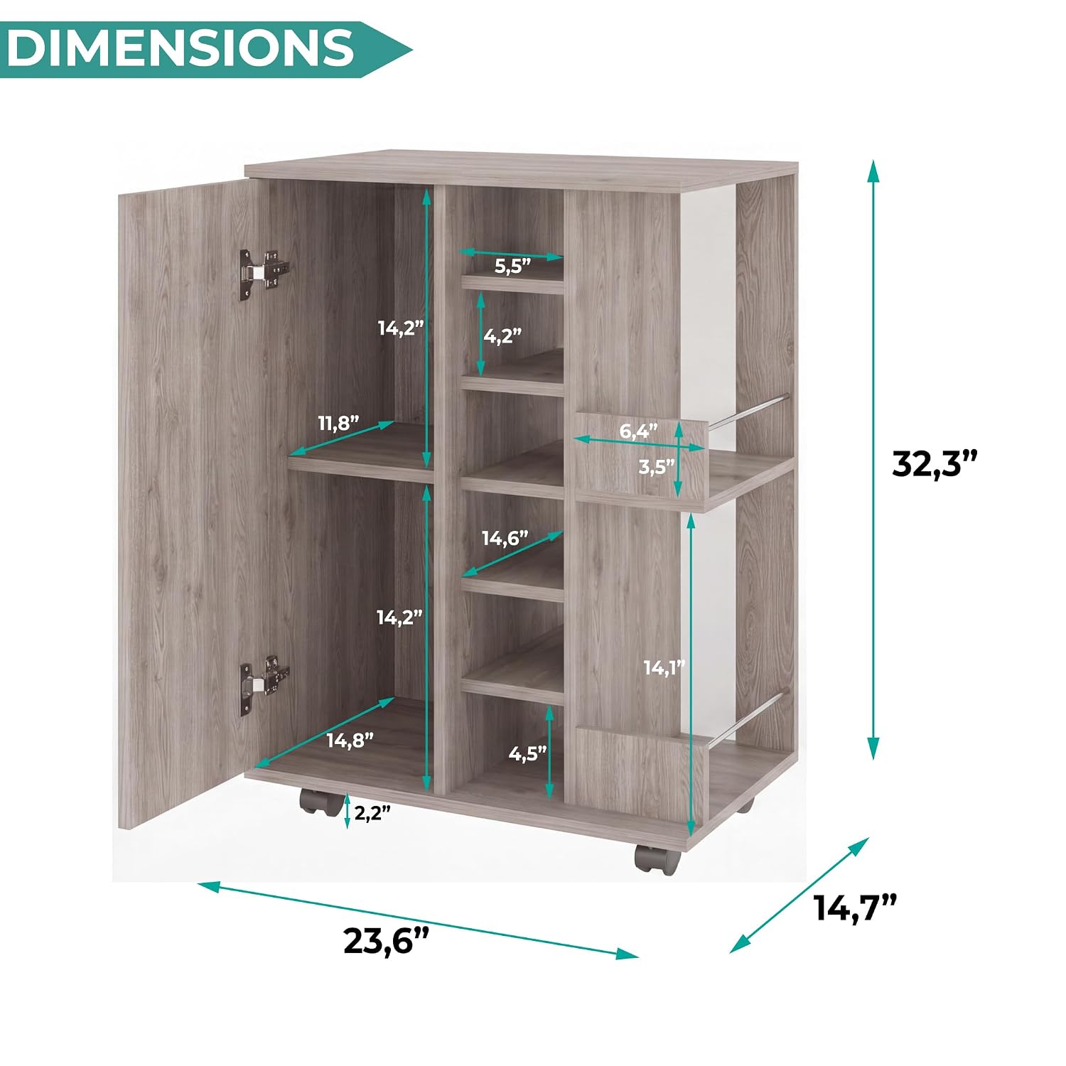 عربة بار متحركة، سطح علوي بارت - مراجعة Home Bar Shelves وسعره