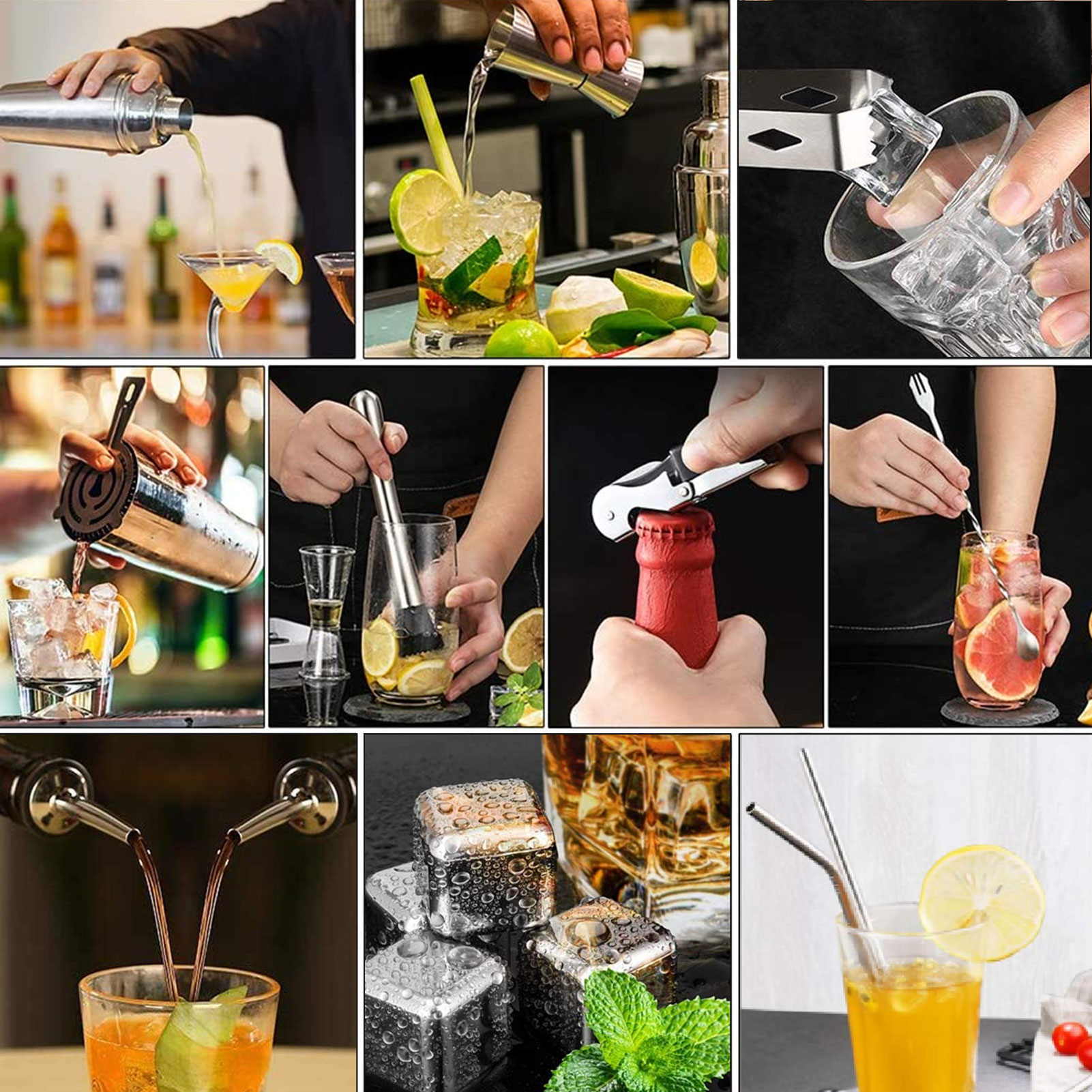 كوكتيل صنع مجموعة شاكر شريط ال - مراجعة Cocktail Recipe Book وسعره
